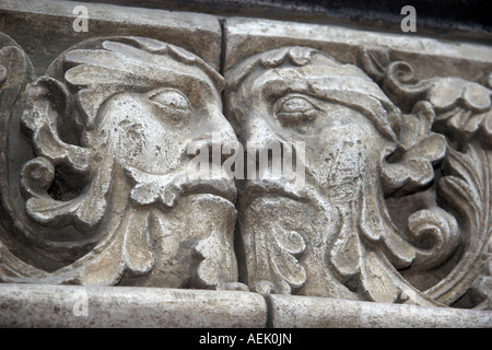 Figurina ornamento, Abbazia di Maria Laach, Renania-Palatinato, Germania Foto Stock