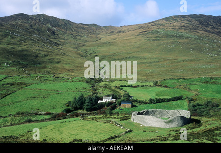 Pietra Staigue Fort vicino a Caherdaniel County Kerry pietra preistorici Cashel fort Foto Stock