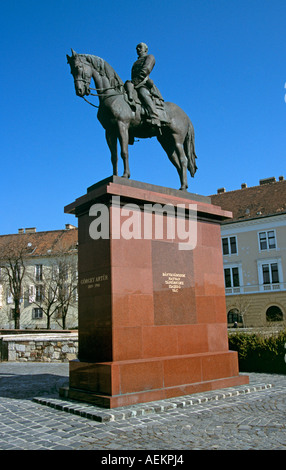 Gorgey Artur 1818 al 1916 statua, Castle Hill District, Budapest, Ungheria Foto Stock