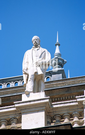 Opera House, Smetana statua dettaglio sul tetto, Budapest, Ungheria Foto Stock