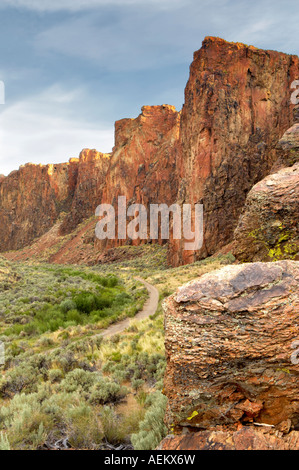 La strada attraverso High Rock Canyon Black Rock Desert National Conservation Area Nevada Foto Stock