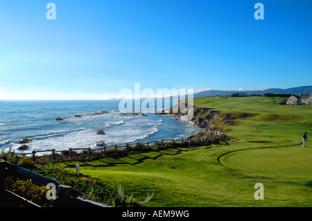 Campo da golf al Ritz Carlton Half Moon Bay California Foto Stock