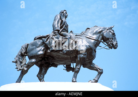 Generale Jose de San Martin statua, Plaza San Martin, Lima, Peru Foto Stock