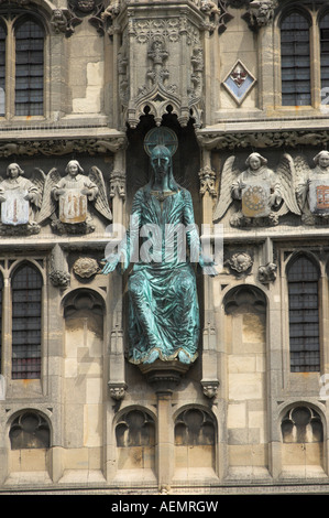 Dettaglio del cancello di Christchurch Cattedrale di Canterbury Kent England Foto Stock