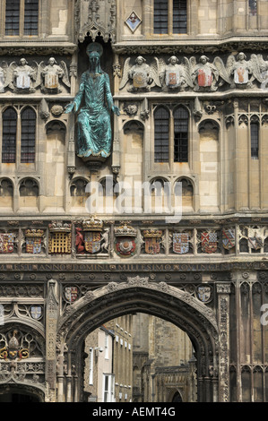 Dettaglio del cancello di Christchurch Cattedrale di Canterbury Kent England Foto Stock