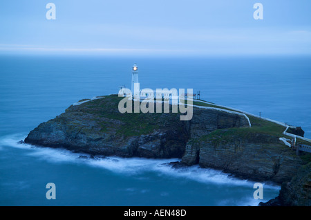 Sud pila faro Holyhead Anglesey North Wales Foto Stock