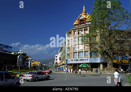 Cina Yunnan Jinghong Ganlan Lu Foto Stock