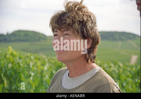 Lyne Marchives, proprietario di Domaine des Malandes, Chablis, Francia Foto Stock