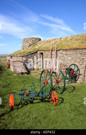 Dh Farm Museum CORRIGALL ORKNEY agriturismo fattoria edifici forno di attrezzi agricoli Foto Stock