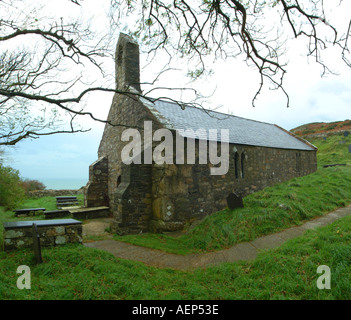 Pistyll Cefnydd San Beuno chiesa esterno Nord Galles U K Lleyn Peninsula Foto Stock