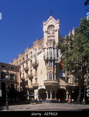 Storica Gran Hotel, ex Hotel di lusso gestito come galleria d'arte + ristorante + centro espositivo, Palma de Mallorca, Spagna. Foto Stock