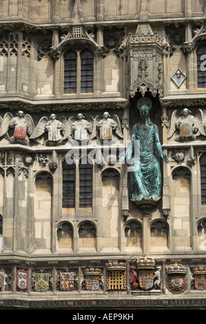 Dettaglio del cancello di Christchurch Cattedrale di Canterbury Kent England Foto Stock