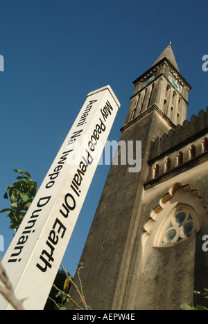 Stone Town Cattedrale Anglicana costruita sul sito di un antico mercato di schiavi. Stone Town Zanzibar, Africa Foto Stock