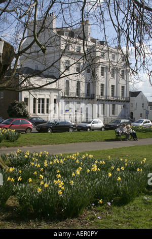 Edificio in stile Regency su Kenilworth Road in Leamington Spa Warwickshire, Inghilterra, Regno Unito. Foto Stock