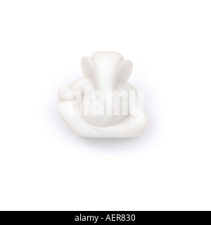 Un marmo bianco moderno idolo di popolare divinità Indù Signore Ganesh Foto Stock