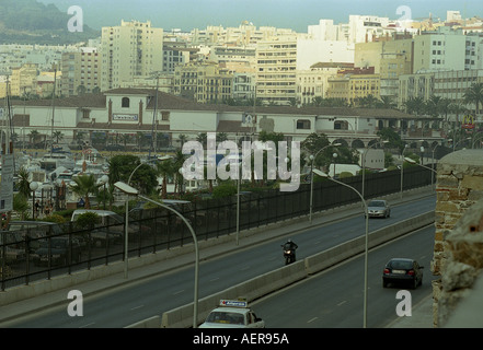 Moto touring in Marocco a Ceuta Foto Stock