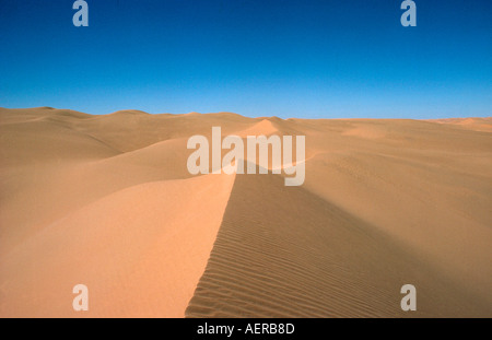 Le dune di sabbia vicino a oasi di Beni Abbes deserto del Sahara algeria Foto Stock