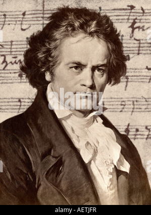 Ludwig van Beethoven. Illustrazione Foto Stock