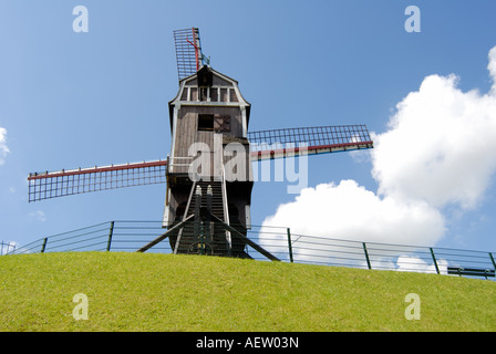 St Janhuismolen, Bruges Belgio Foto Stock