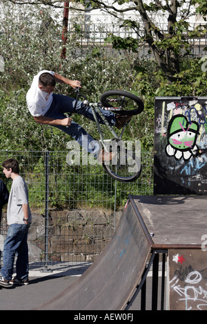 motociclista southport Foto Stock