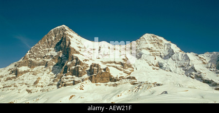 La Svizzera alpi svizzere alpi Bernesi Eiger 3970m Moench 4099MN Foto Stock