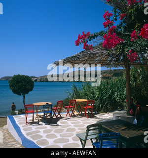 Taverna Lipsi Isole Greche Grecia Hellas Foto Stock