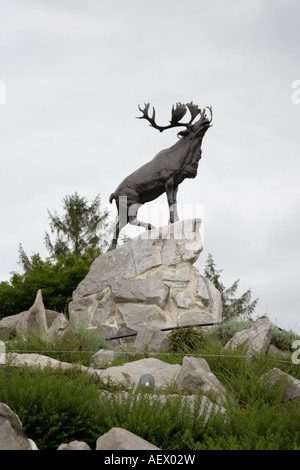 I caribù Memorial, il Terranova Memorial Park, Battaglia delle Somme Luglio 1916 Somme Francia Foto Stock