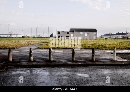 Case abbandonate sulla scatola del consiglio estate in Croxteth, Liverpool Foto Stock