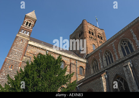 St Albans Abbey Inghilterra Foto Stock