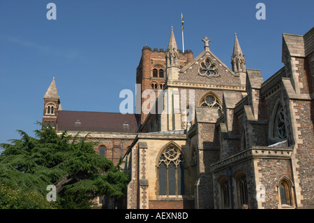 St Albans Abbey, Herts Foto Stock