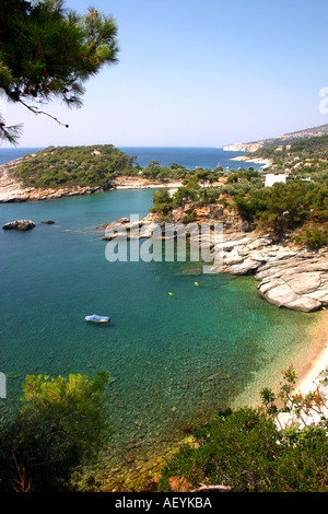 Spiaggia di Thassos Grecia Foto Stock