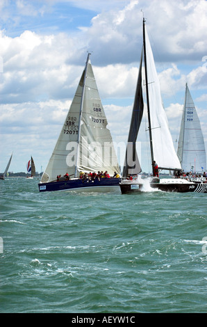 Racing a Cowes 2005 Foto Stock