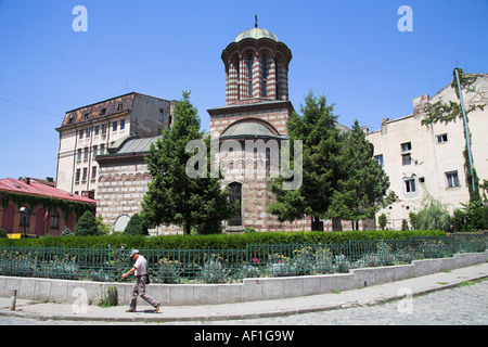 Vecchia corte principesca Chiesa, Biserica Curtea Veche, Franceza Street, Bucarest, Romania Foto Stock