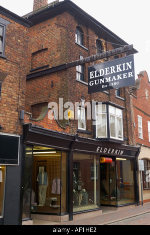 Elderkin Gunmaker shop Spalding Lincolnshire Inghilterra Foto Stock