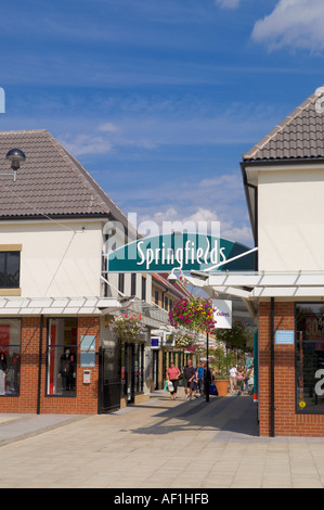 Springfields centro shopping Spalding Lincolnshire Inghilterra Foto Stock