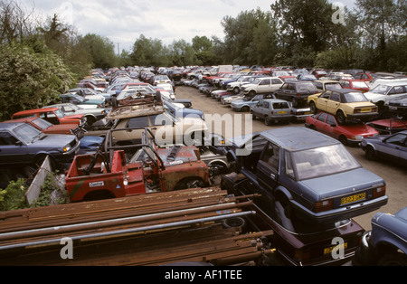 Auto Salvageyard scapyard Foto Stock