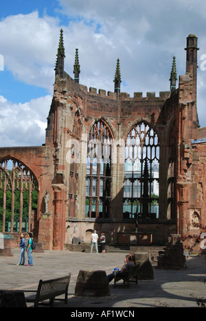 La parrocchia di san Michele Cattedrale rovine, Coventry, West Midlands, England, Regno Unito Foto Stock