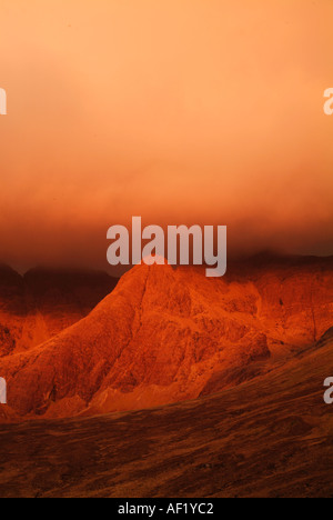 Tramonto sulla Cuillin da Glen fragili. Foto Stock