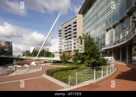 Trinità bridge e Lowry Hotel a Manchester REGNO UNITO Foto Stock