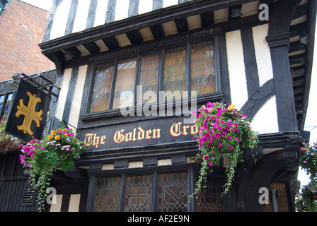 Xvii secolo il Golden Cross Pub, fieno Lane, Coventry, West Midlands, England, Regno Unito Foto Stock