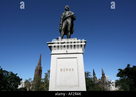 Poeta Robert Burns statua in Aberdeen unione della terrazza, Scotland, Regno Unito Foto Stock