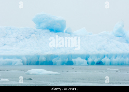 Iceberg galleggiante in Prince William Sound vicino ghiacciaio Columbia centromeridionale in Alaska, STATI UNITI D'AMERICA Foto Stock