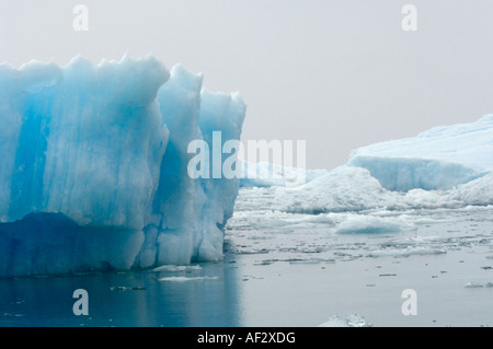 Iceberg galleggiante in Prince William Sound vicino ghiacciaio Columbia centromeridionale in Alaska, STATI UNITI D'AMERICA Foto Stock