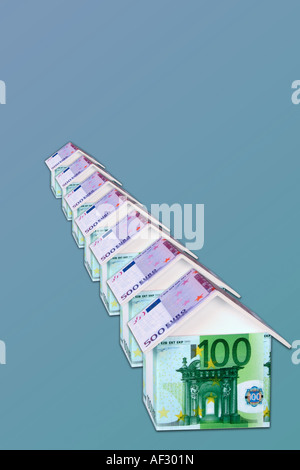 Case di banconote Foto Stock