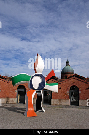 Les macelli Museo di Arte Moderna del cortile, Toulouse, Francia Foto Stock