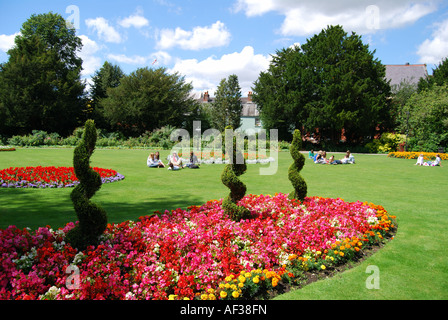 Abbey Gardens, Winchester, Hampshire, Inghilterra, Regno Unito Foto Stock