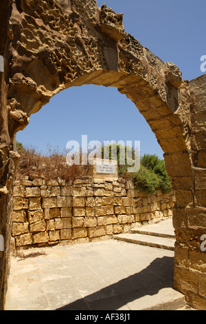 Archway, la Cittadella Vecchia, Il-Kastell, Victoria (Rabat), Gozo, Malta. Foto Stock