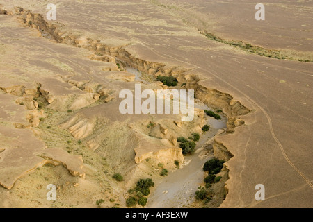 Sesriem Canyon, foto aerea, Namibia, Namib Naukluft NP Foto Stock