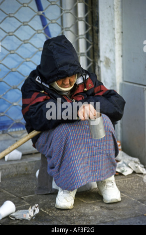 Mendicante, Israele, Tel Aviv Foto Stock