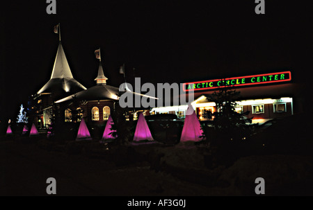 Arctic Circle Centre di notte Foto Stock